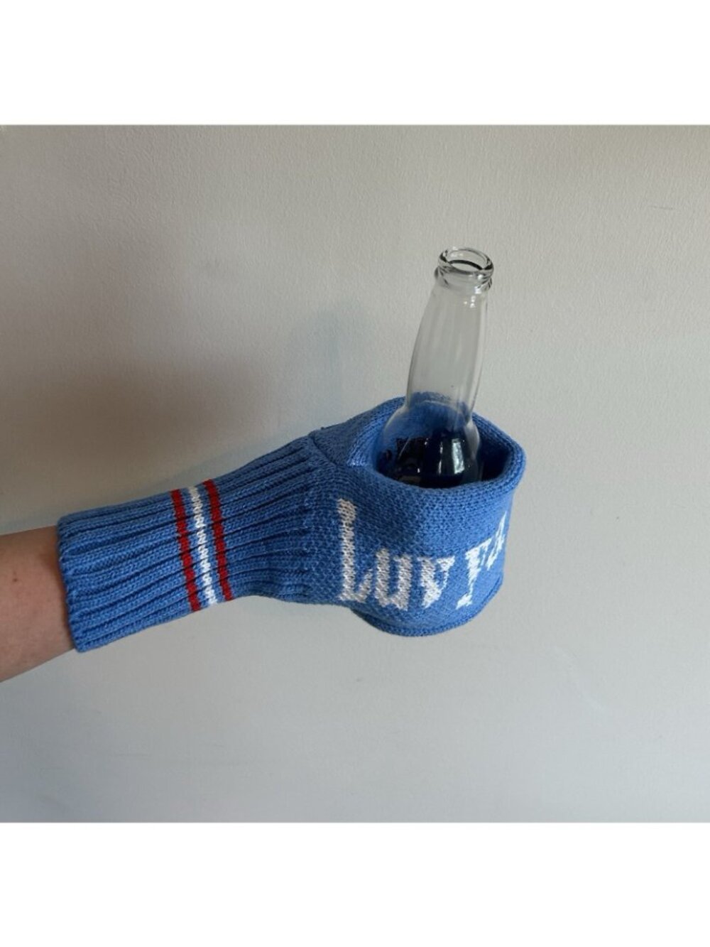 Tennessee Titans Blue Knit Beer Mitten Koozie NFL Set 2 Houston Oilers Glove New - Picture 15 of 16